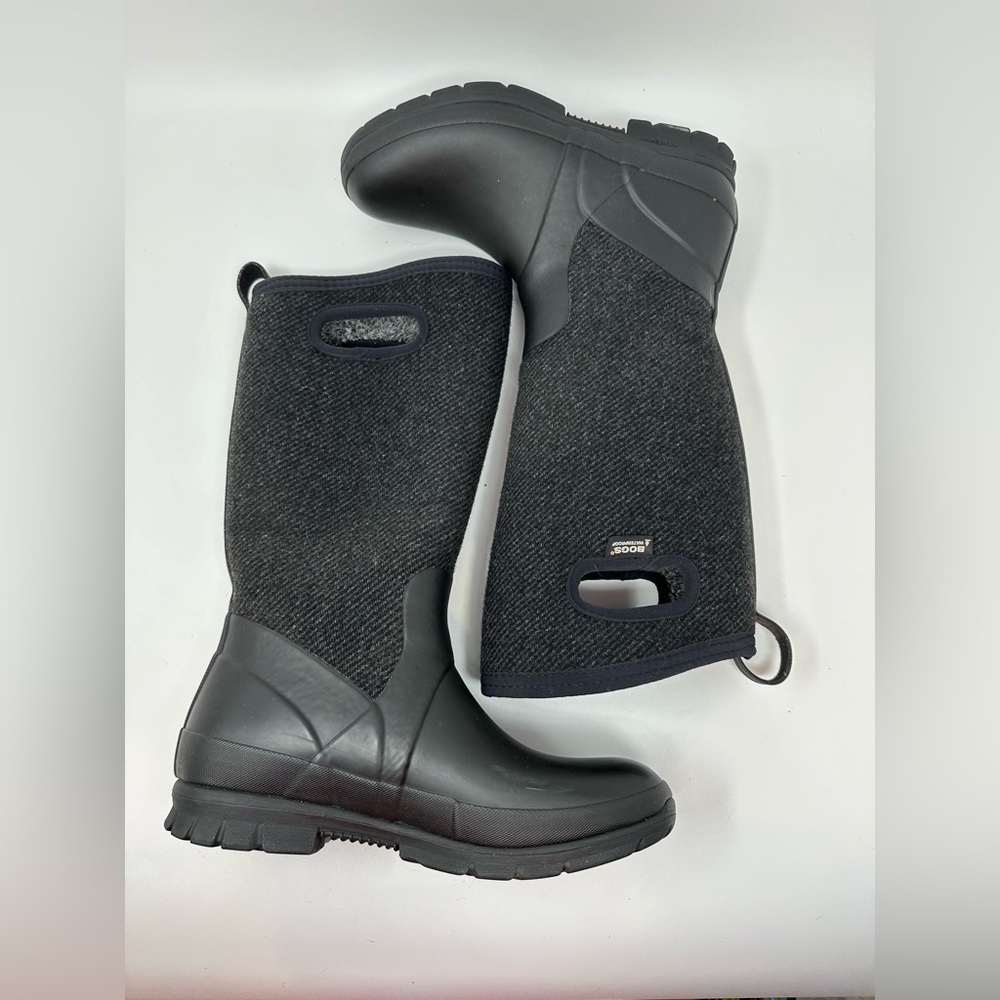 Bogs Crandall Tall Wool Boots Black Women's 8 View 4